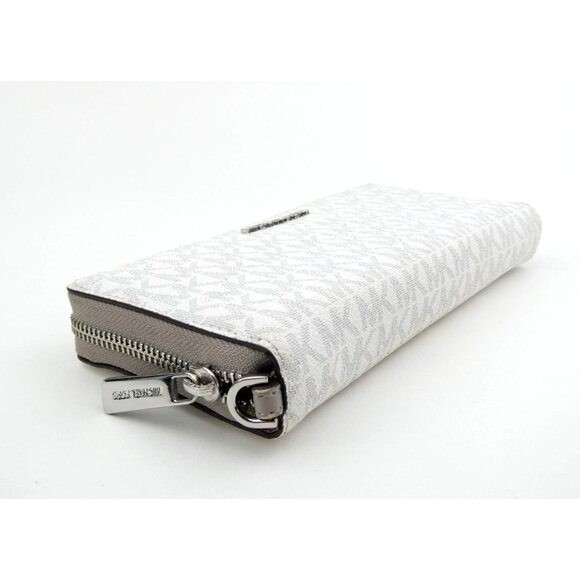 Michael Kors Jet Set Travel Continental Wallet Monogramed MK Logo - Picture 6 of 12